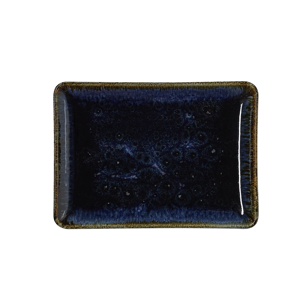 WAS Teller Set VIDA DARK OCEAN, flach, 18 x 13 cm, Set á 6 Stück, dark ocean, Po
