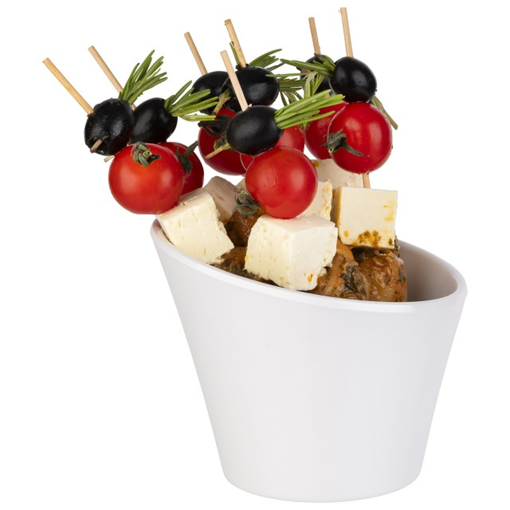 APS Schale -CASUAL- Ø 12 cm, H: 7,5 / 9,5 cm , Melamin, weiß, 0,3 Liter