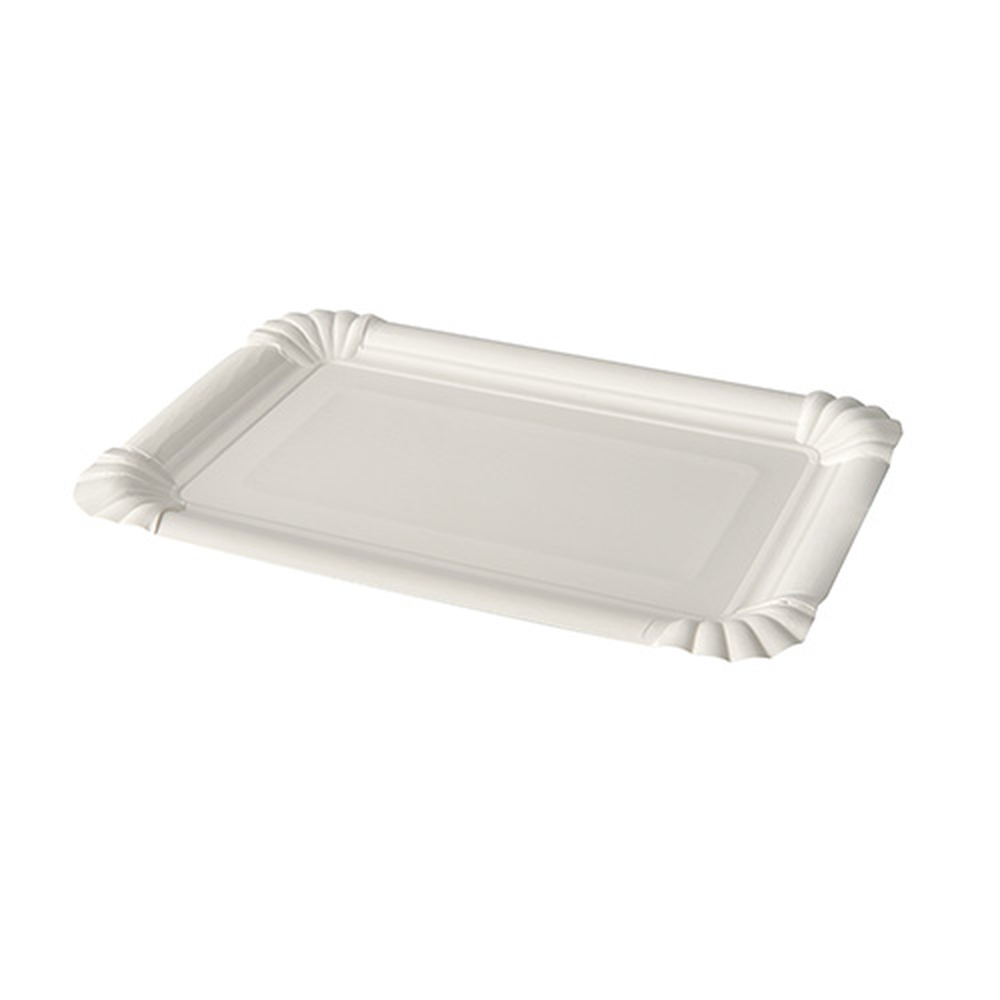 Papstar Teller, Pappe "pure" eckig 13 cm x 20 cm weiss