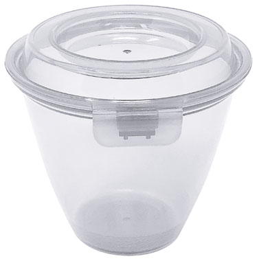 Contacto Eco-Takeouts Behälter mit Klappdeckel, 155ml, weiß