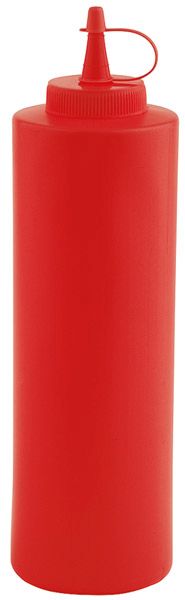 APS Quetschflasche Ø 7cm, H: 24 cm, 0,7 Liter , Polyethylen, rot
