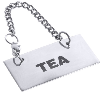 Contacto Schild für Kannen: TEA