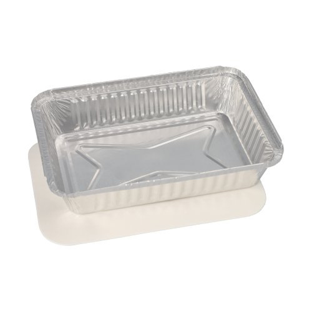 PAPSTAR Schalen, Alu + Einlegedeckel, PE-beschichtet eckig 0,8 l 4 cm x 15 cm