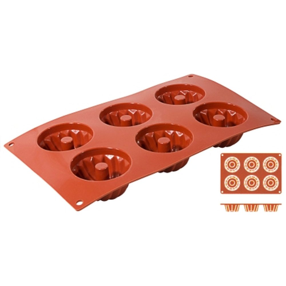 Contacto Silikon-Backmatte Mini-Gugelhupf 7 cm