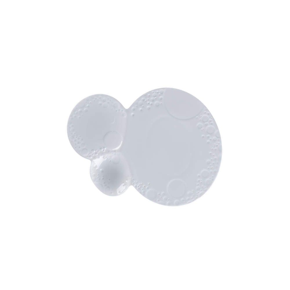 RAK Bubbles Ovale Platte mit 3 Vertiefungen 29 cm 29cm x 25cm
