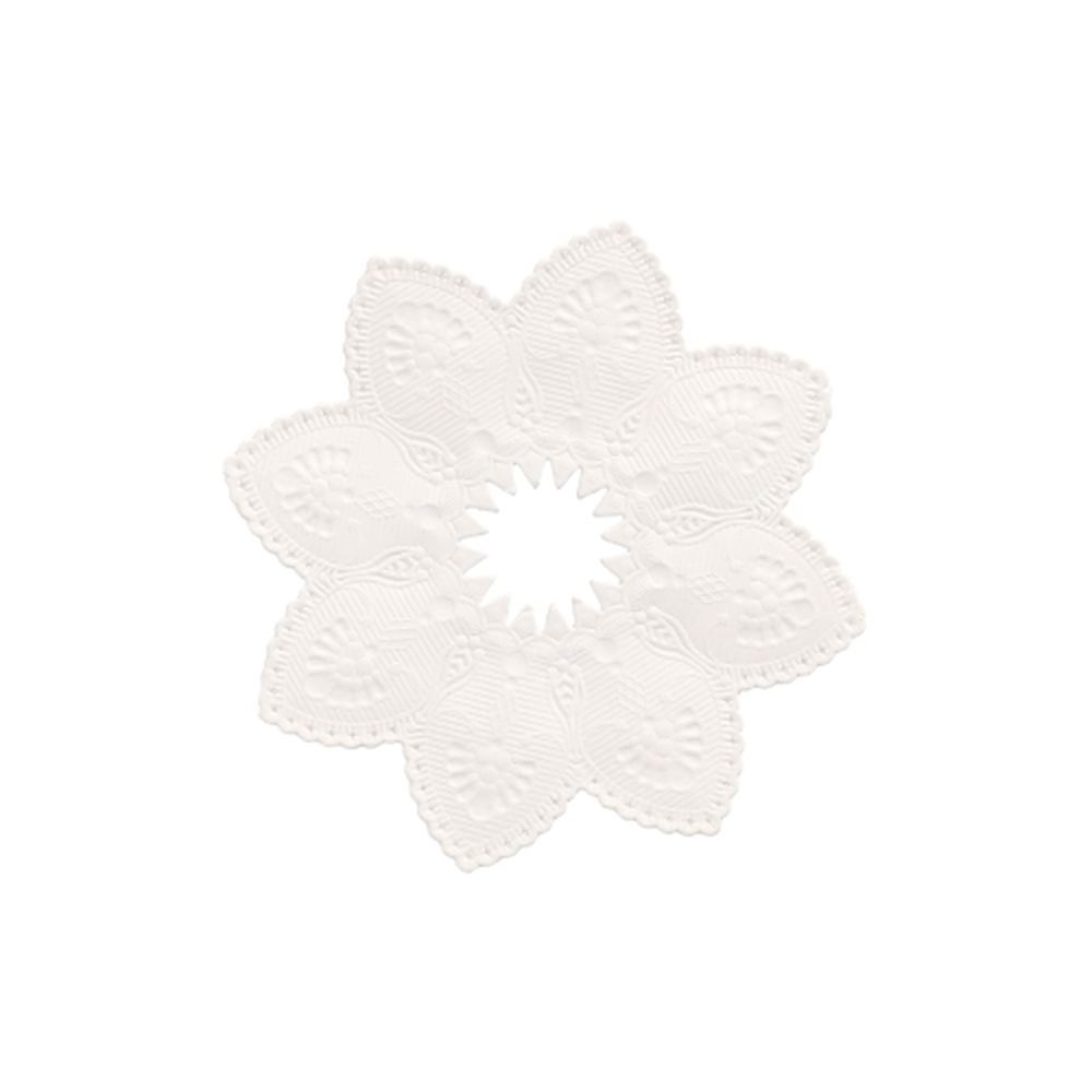 Papstar Kerzen-Manschetten rund Ø 10 cm weiss