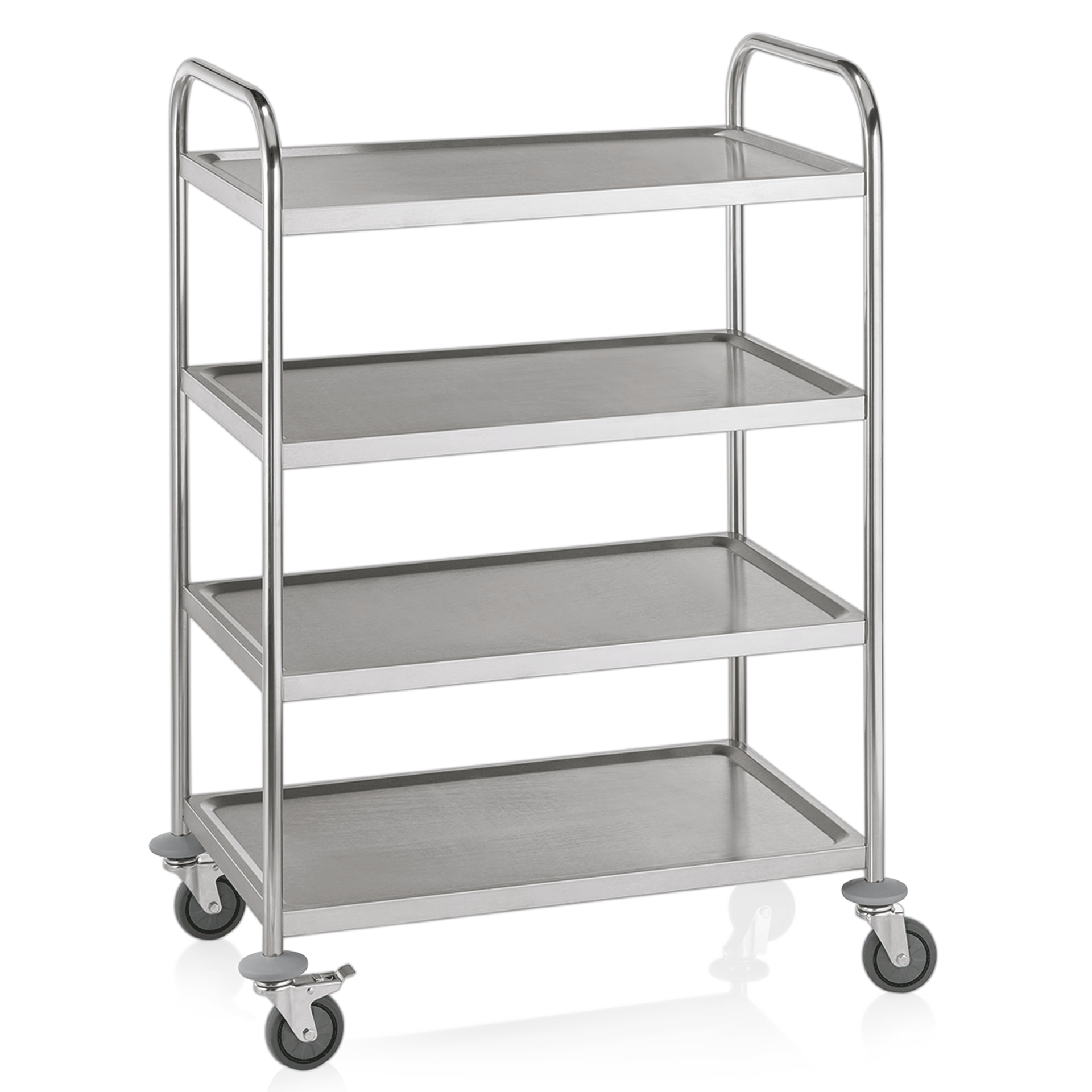 WAS Servierwagen CARGO mit 4 Borden, 85 x 53 x 125 cm, Edelstahl