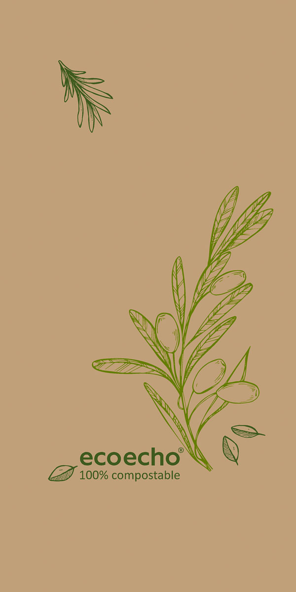 Duni Zelltuchservietten 40 x 40 cm 3-lagig 1/8 Kopffalz Veggies