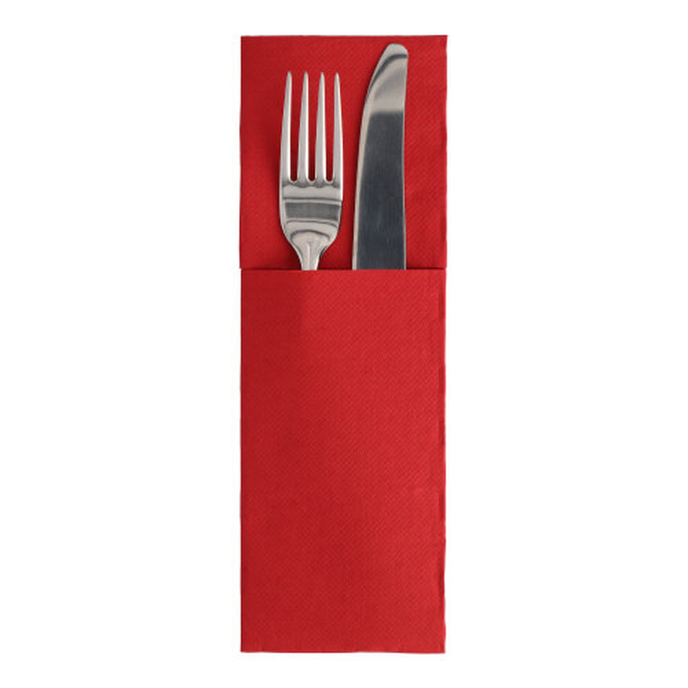 Papstar Servietten "ROYAL Collection" 48 cm x 30 cm bordeaux mit Besteckfalz