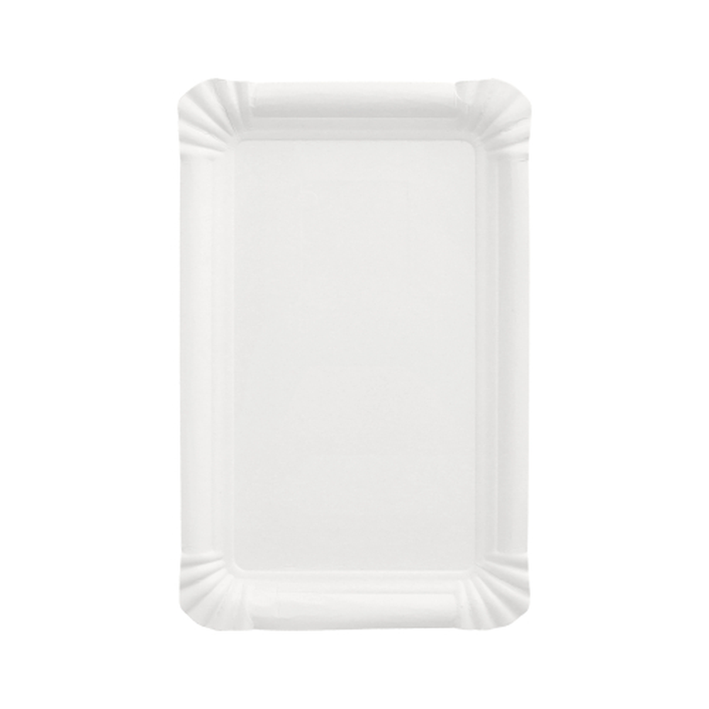Papstar Teller, Pappe "pure" eckig 13 cm x 20 cm weiss