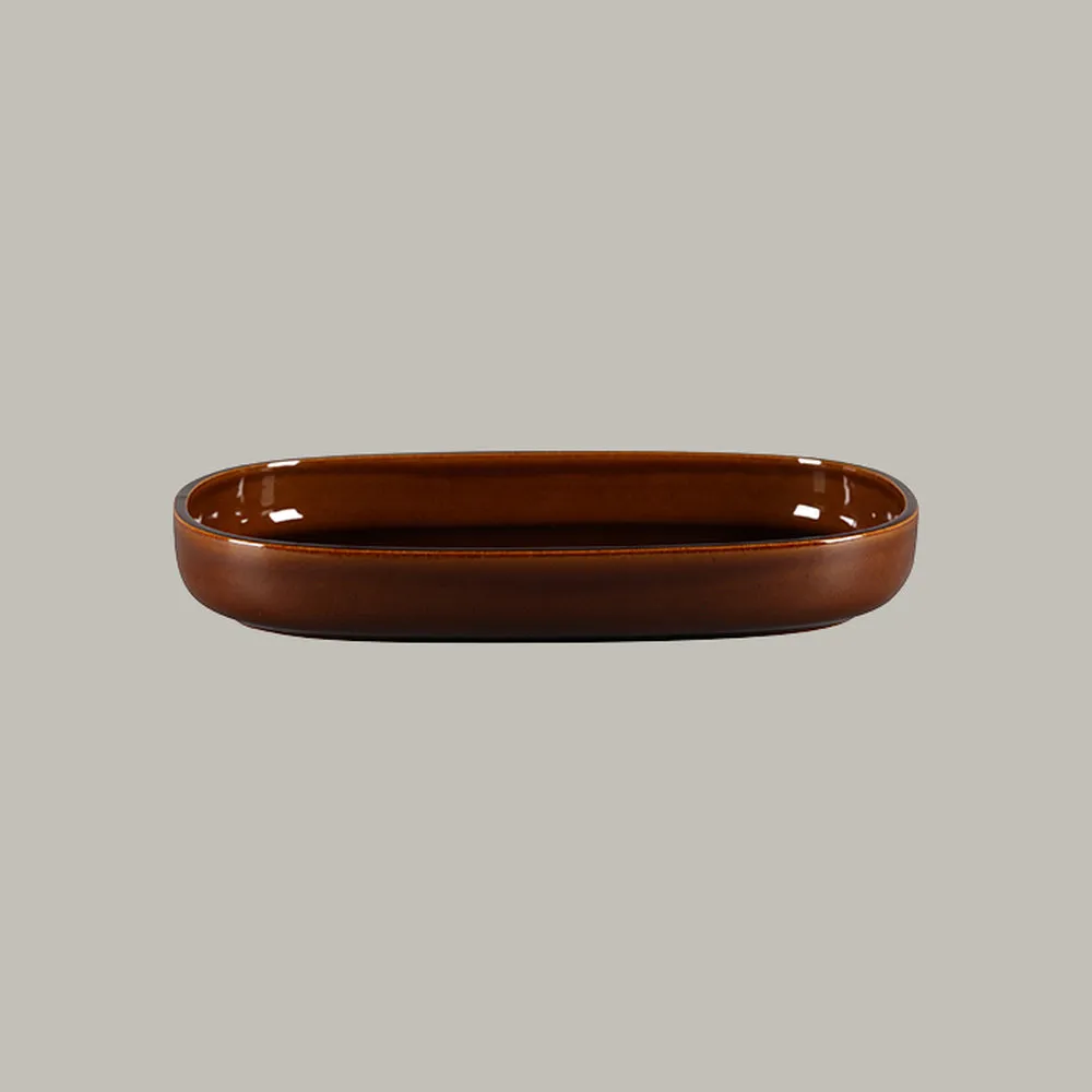 RAK Platte oval tief - honey Serie: Ease L 33.2 cm / W 23.2 cm / Ht. 4.5 cm / C