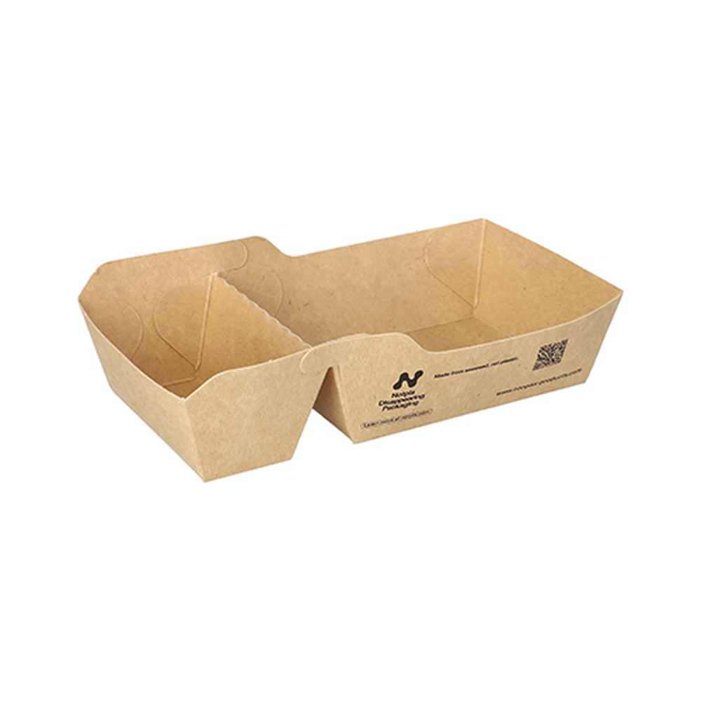 Papstar Snacktrays, Pappe "NOTPLA" 3,5 cm x 7 cm x 14,5 cm braun