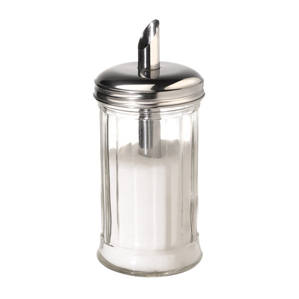 APS Zuckerdosierer Ø 7,5 cm, H: 17 cm, 320 ml , Behälter aus Glas