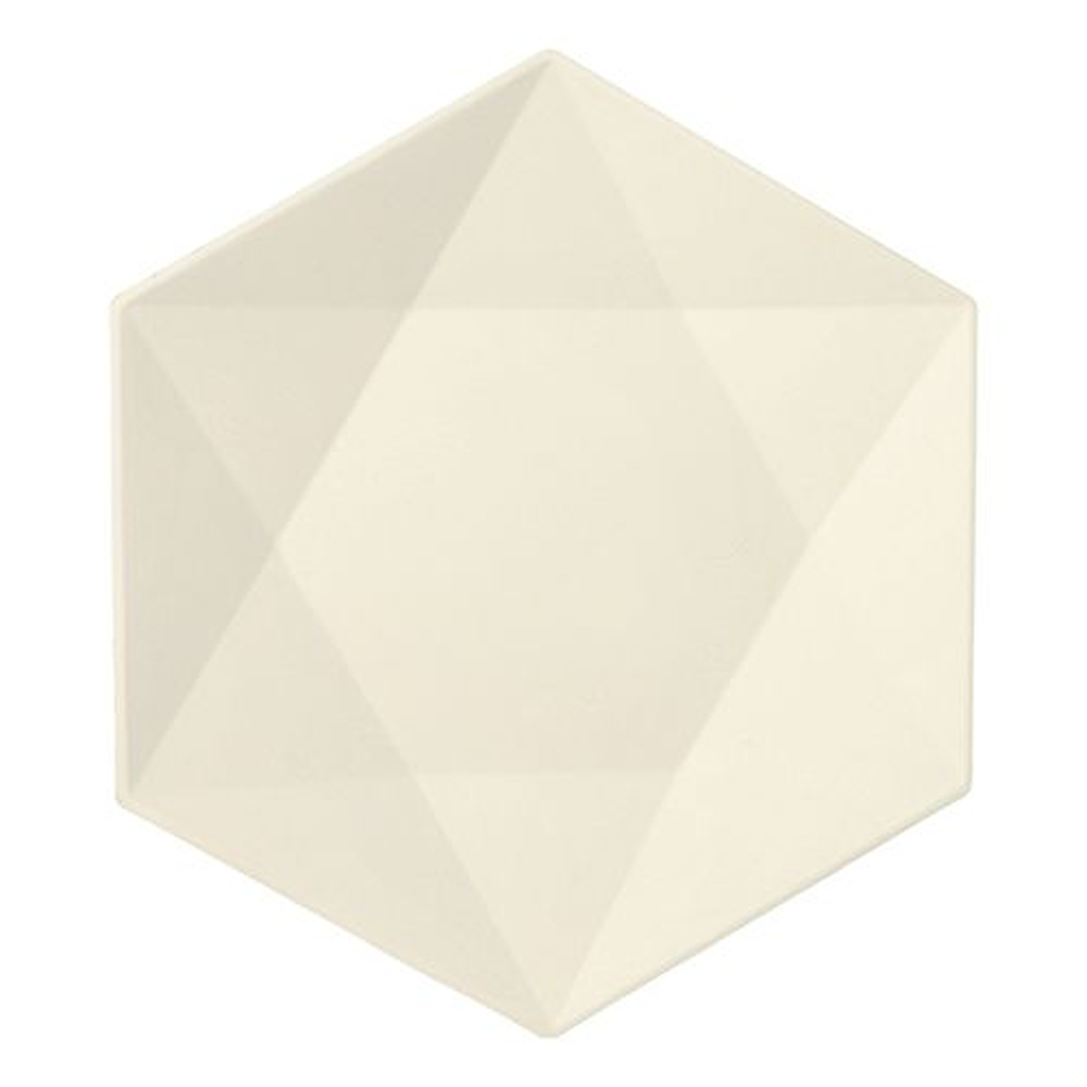 Papstar Teller Zuckerrohr "pure" 6-eckig 2,5 cm x 26 cm x 23 cm weiss "Diamond"