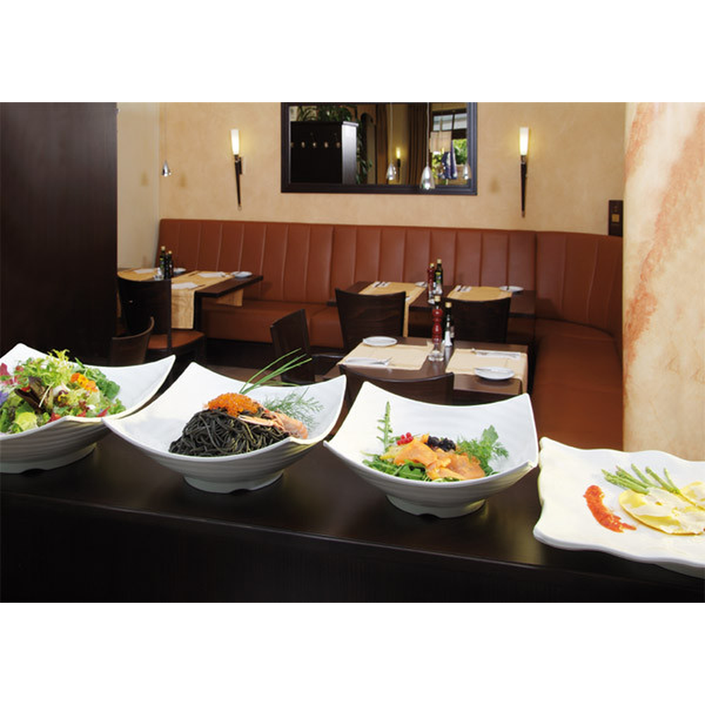 APS Schale -GLOBAL BUFFET- 32,5 x 32,5 cm, H: 12 cm , Melamin, weiß, 3 Liter