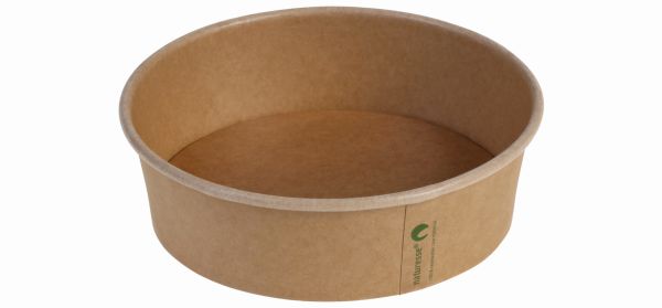 Pacovis Salatschalen Kraft/PLA, 500ml, Ø150x45mm, naturesse
