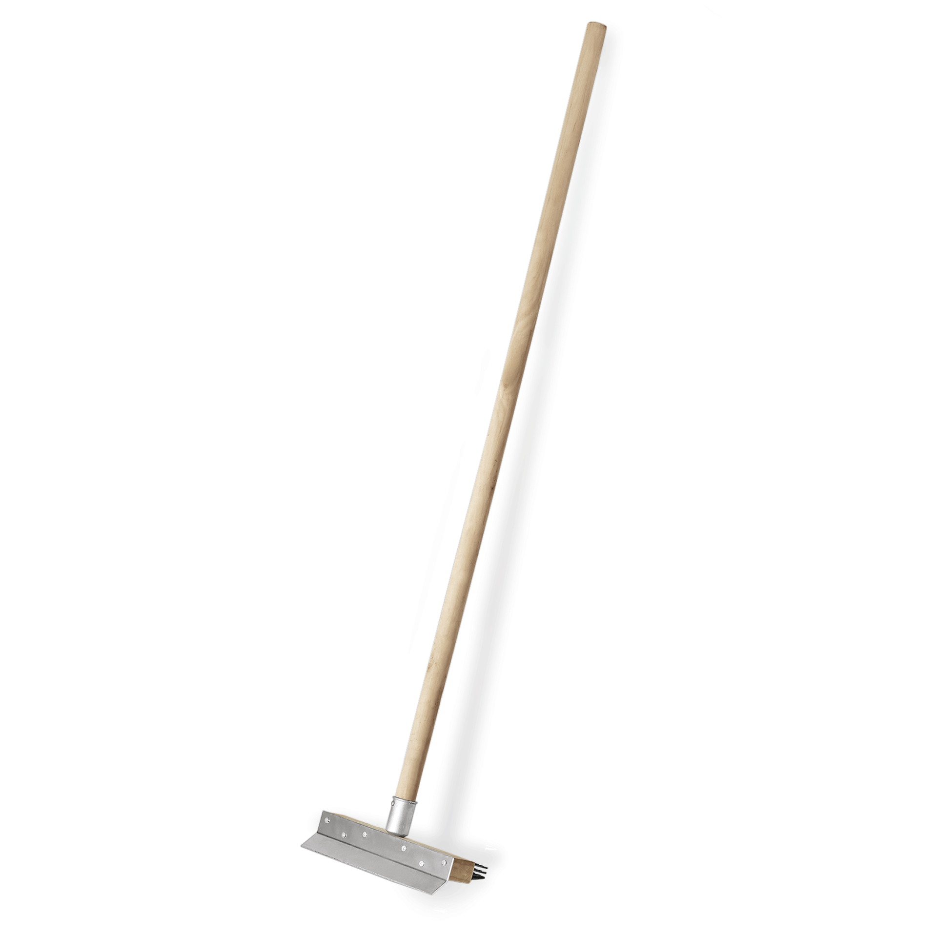 WAS Reinigungsbürste mit Schaber, 156 cm, mit Stahlborsten 4 cm, Holz, Stahl