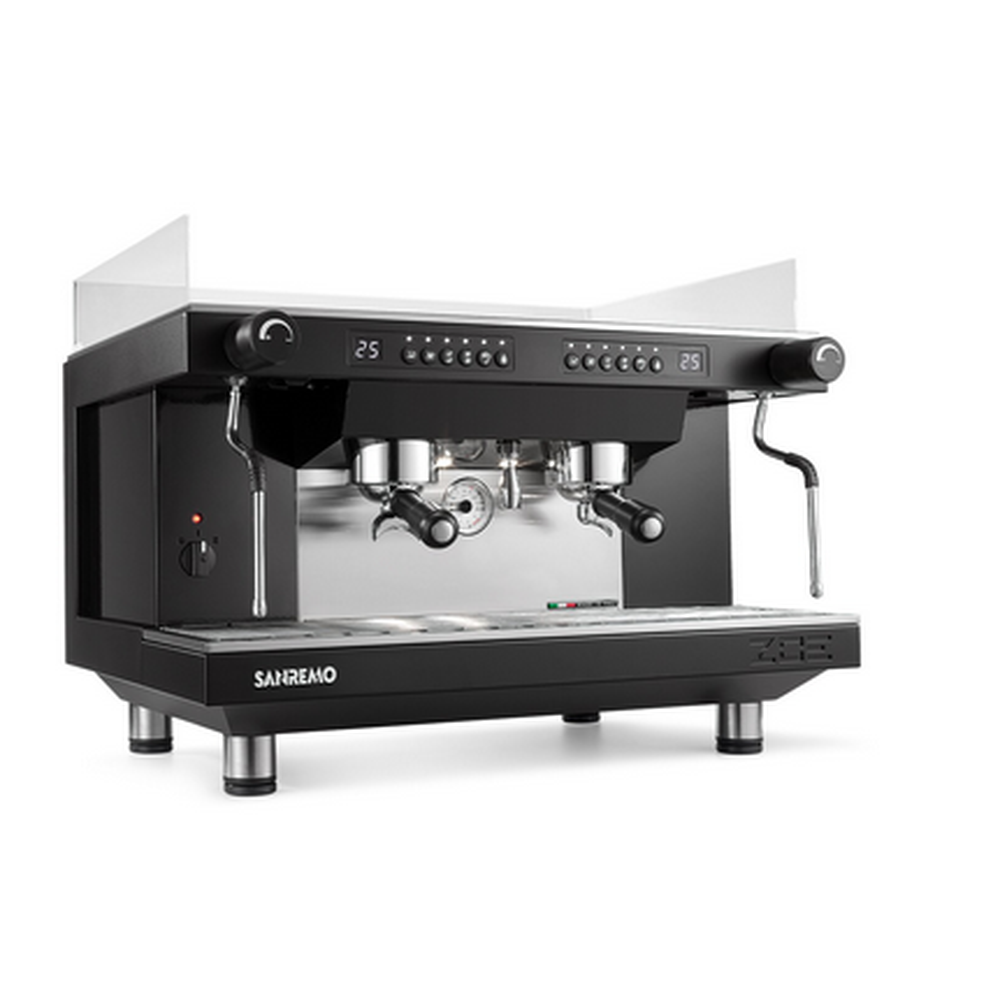 Sanremo Espressomaschine Zoe Competition, 2 Gruppen Schwarz Automatischer Dampf