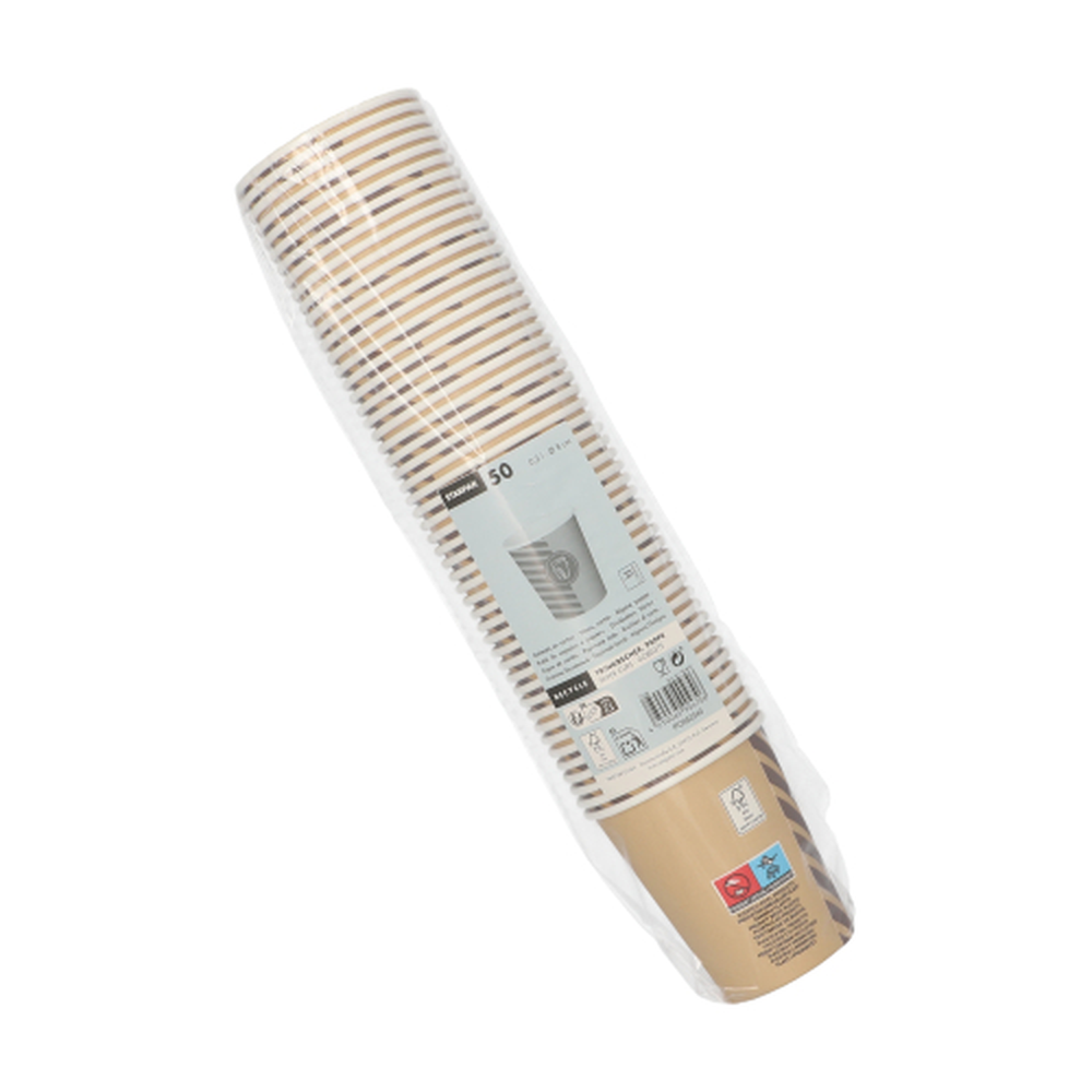 Papstar Trinkbecher, Pappe 0,2 l Ø 8 cm · 9,2 cm "Coffee Line"