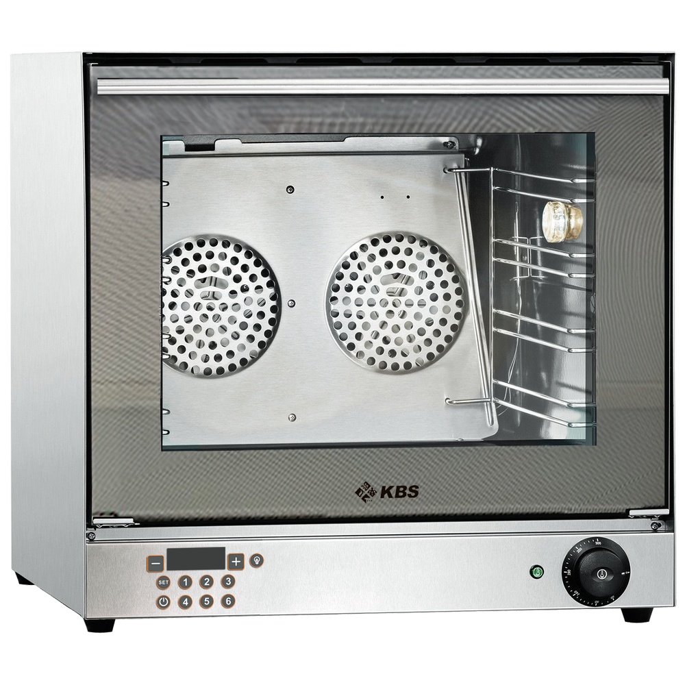 KBS Heißluftofen 2,7 kW für 4 Bleche/Roste 430x320mm und digitaler Zeitanzeige