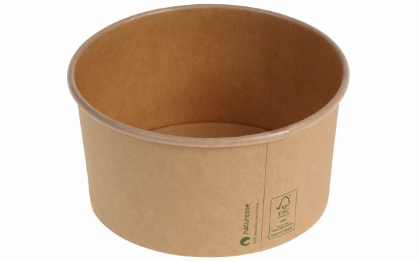 Pacovis Food Schale Kraft/PLA, 950ml, Ø150x78mm, naturesse