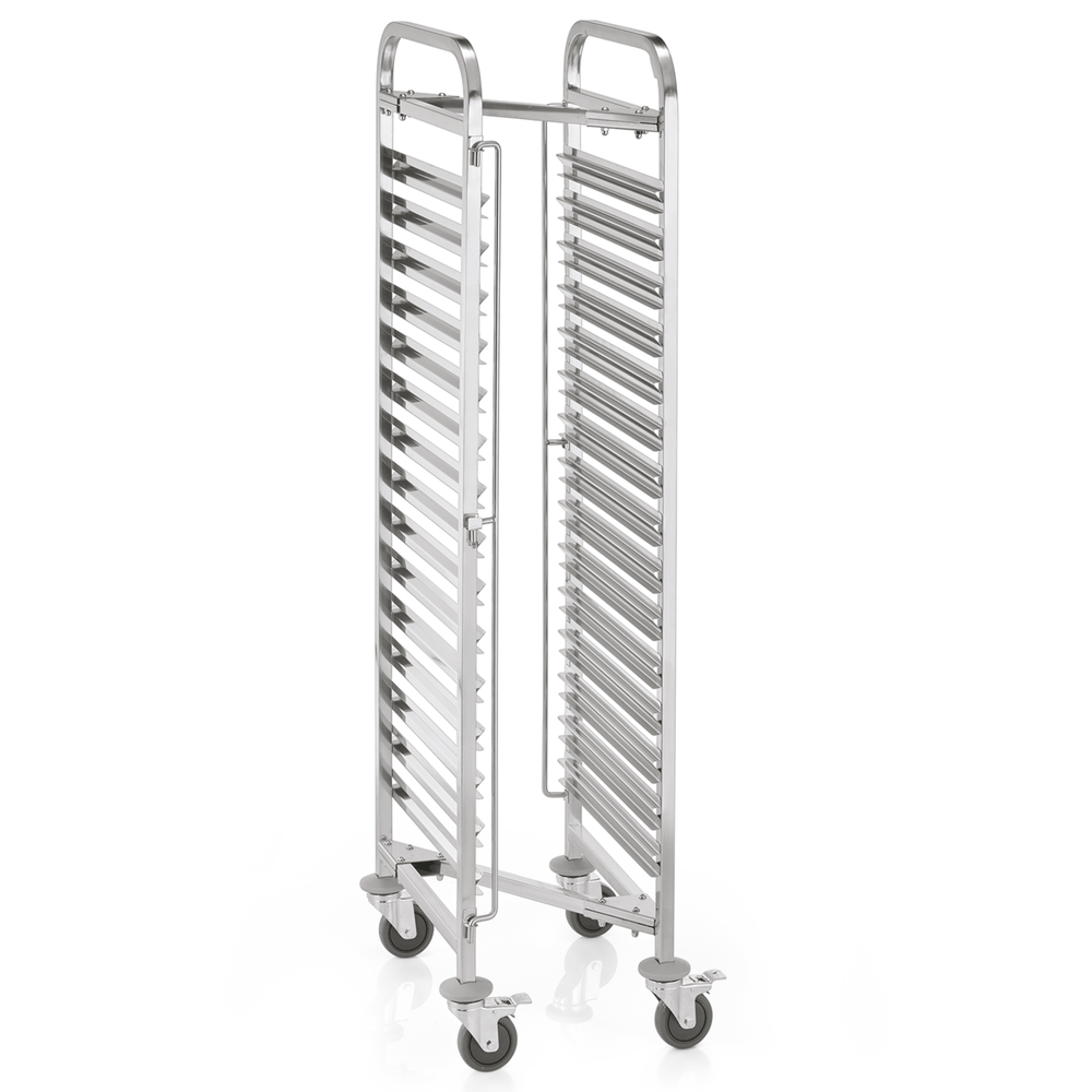 WAS Regalwagen CANTINA GN 1/1, Z-Form, für 15 Behälter/ 30 Tabletts, 55 x 38 x 1