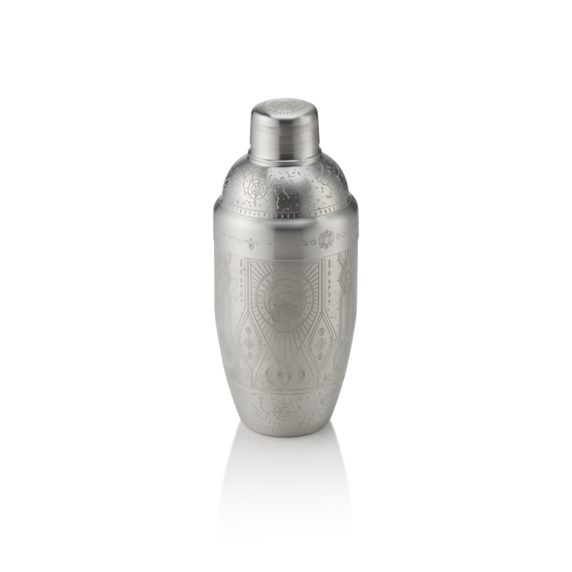 WAS Shaker Tattoo NOCTURN, 0,5 ltr., Ø 8,5 cm, silber, Chromnickelstahl 18/8