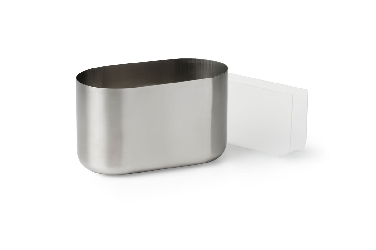 Duni Pond oval Besteck- / Serviettenhalter rund 13 x 20 cm silber, Metall