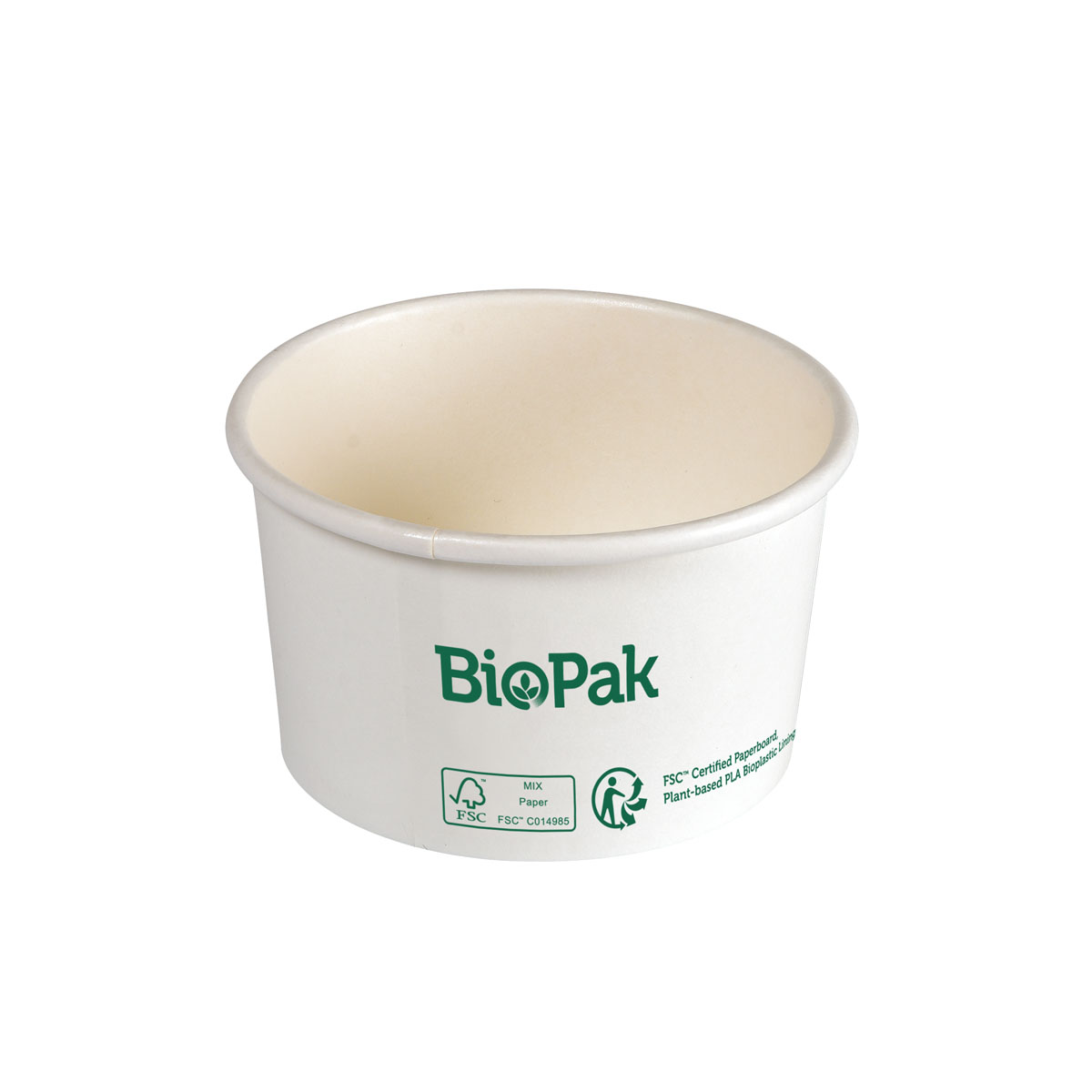 Duni Bowl Ronda SHORT Karton/PLA Weiß 190ml 85 x 85 x 52 mm