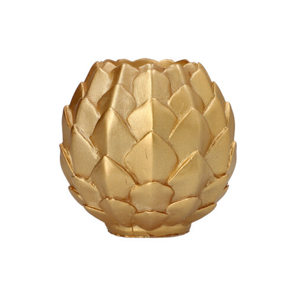Papstar Kugelkerze Ø 10 cm gold "Pine Cone"