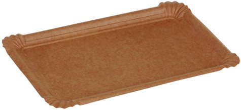 Pacovis Kartonteller Kraft braun, 100x160mm