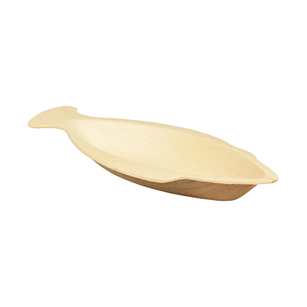 Papstar Teller, Palmblatt "pure" 24 cm x 11 cm x 2,5 cm "Fisch"