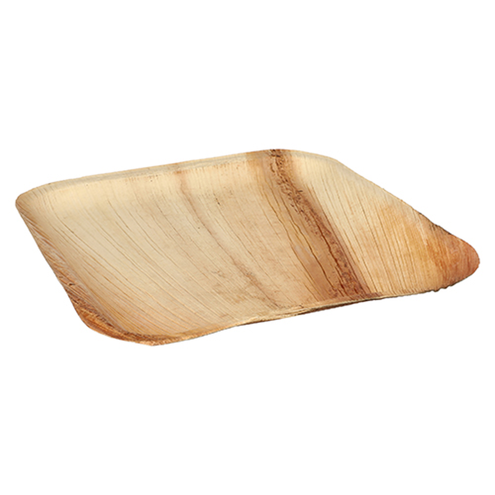 Papstar Teller, Palmblatt "pure" eckig 25,5 cm x 25,5 cm x 1,5 cm