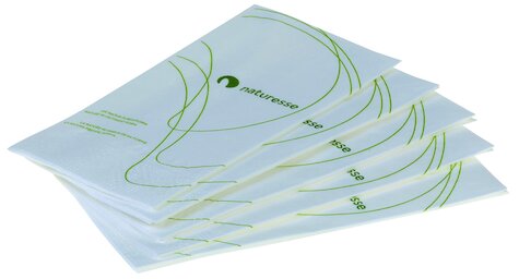 Pacovis Servietten weiss 33 x 33 cm, 2-lagig,1/8 Falz, Naturesse