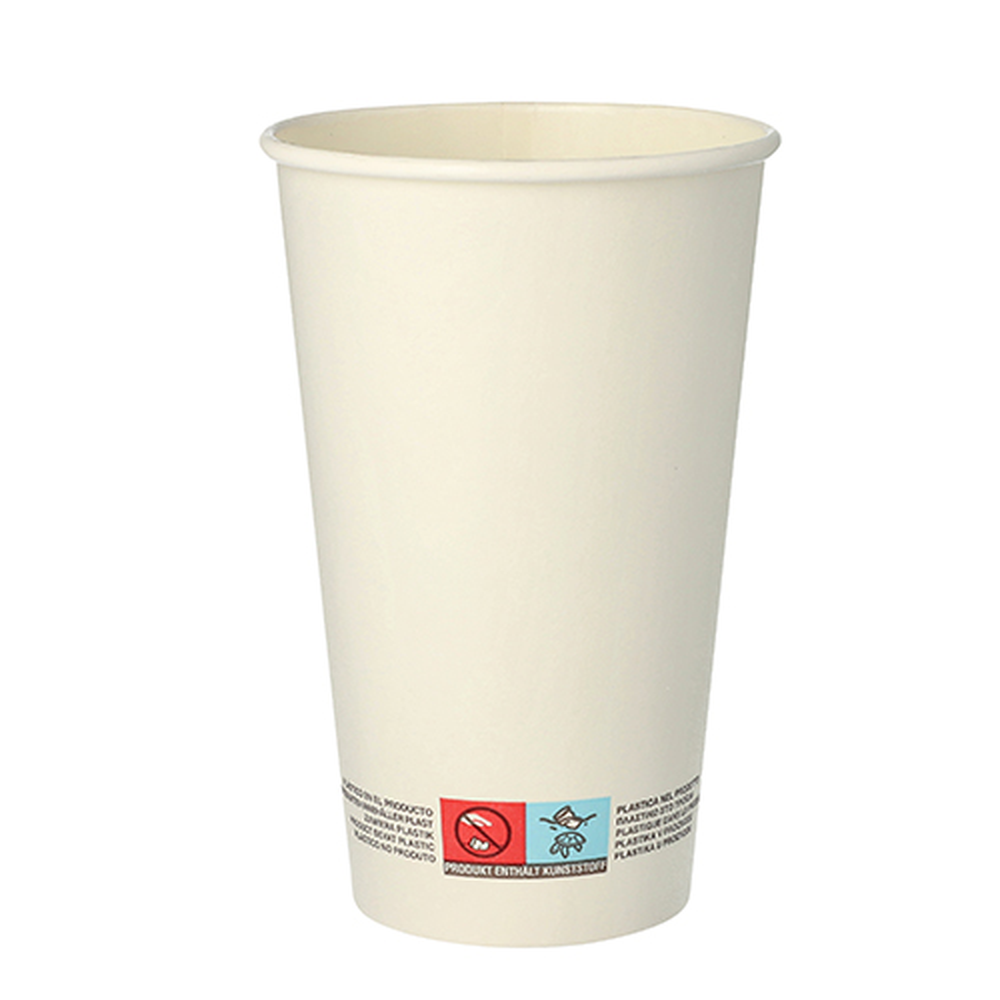 Papstar Trinkbecher, Pappe 0,4 l Ø 9 cm · 13,9 cm weiss