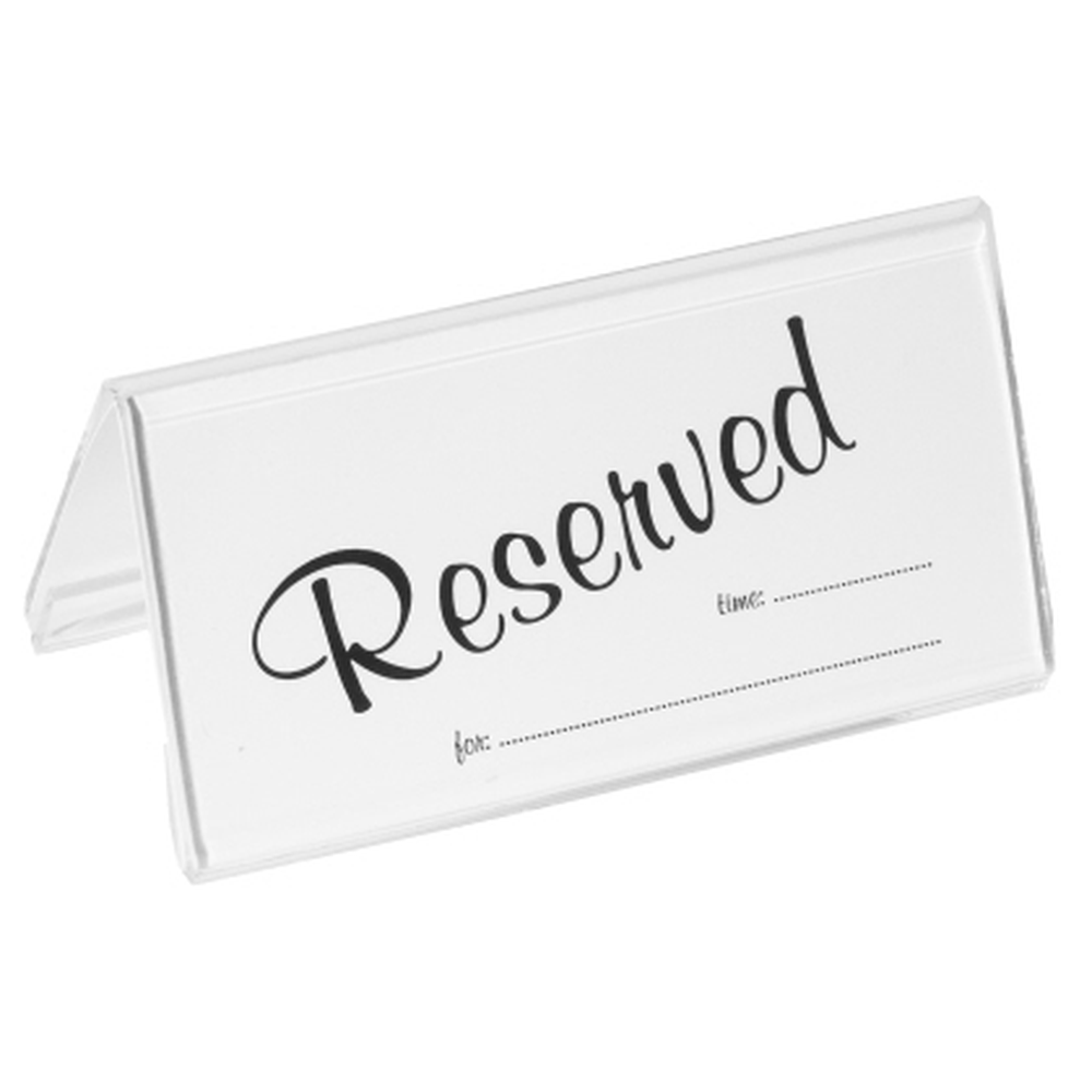 Contacto Einschubkarten engl.: Reserved 25 St. doppelt für Aufsteller