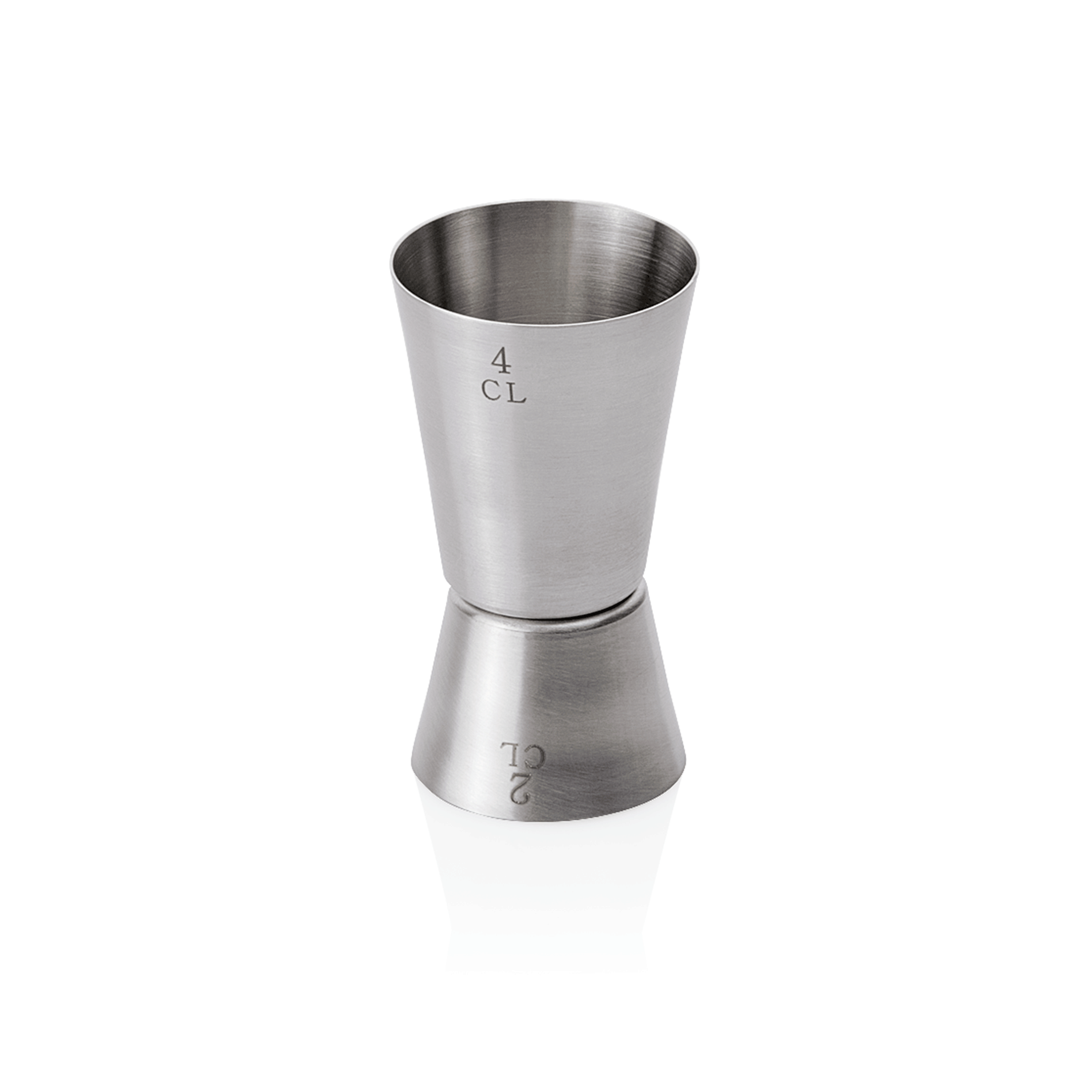 WAS Jigger, Ø 4 cm, Höhe 9,5 cm, 2/4 cl, Chromnickelstahl