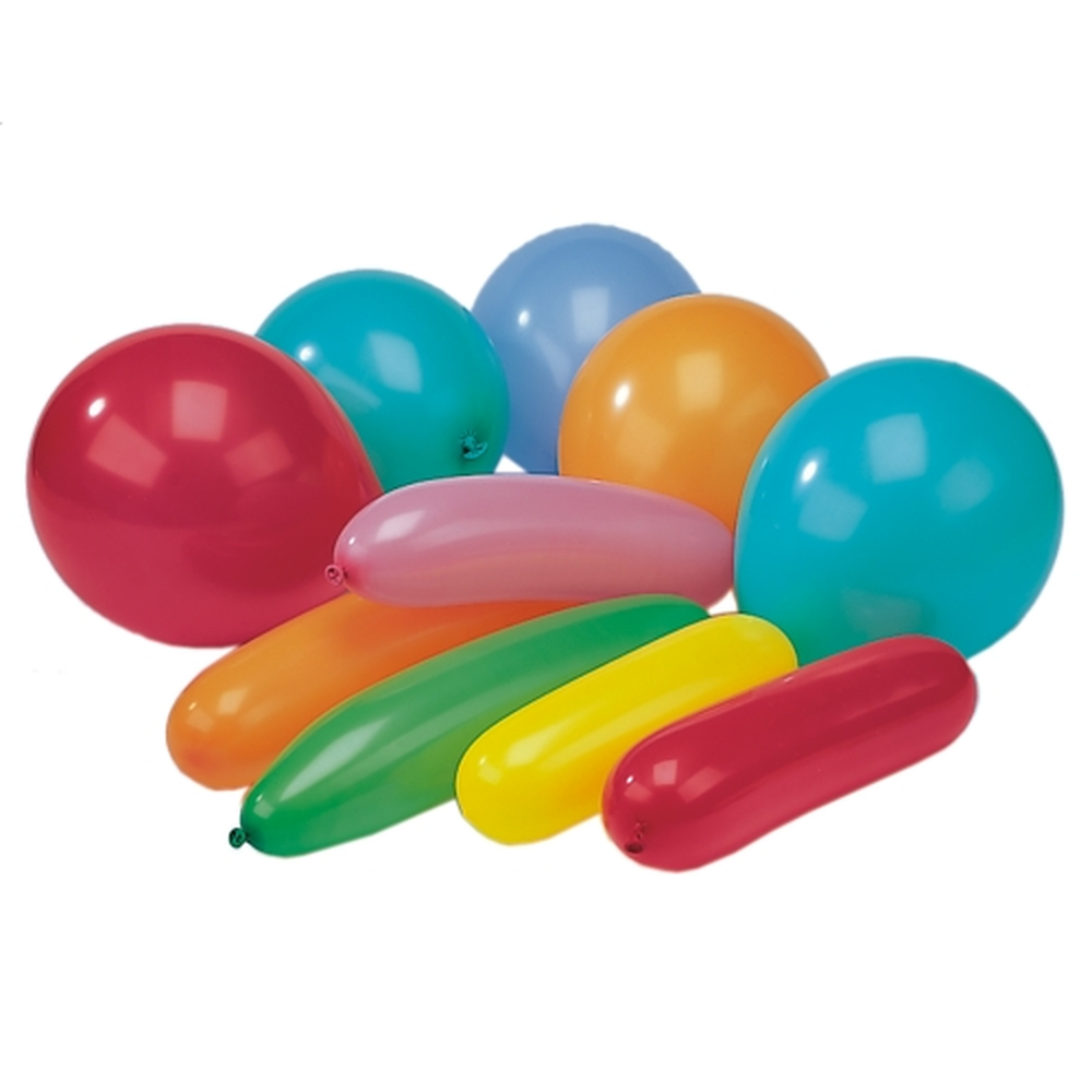 Papstar Luftballons farbig sortiert "verschiedene Formen"