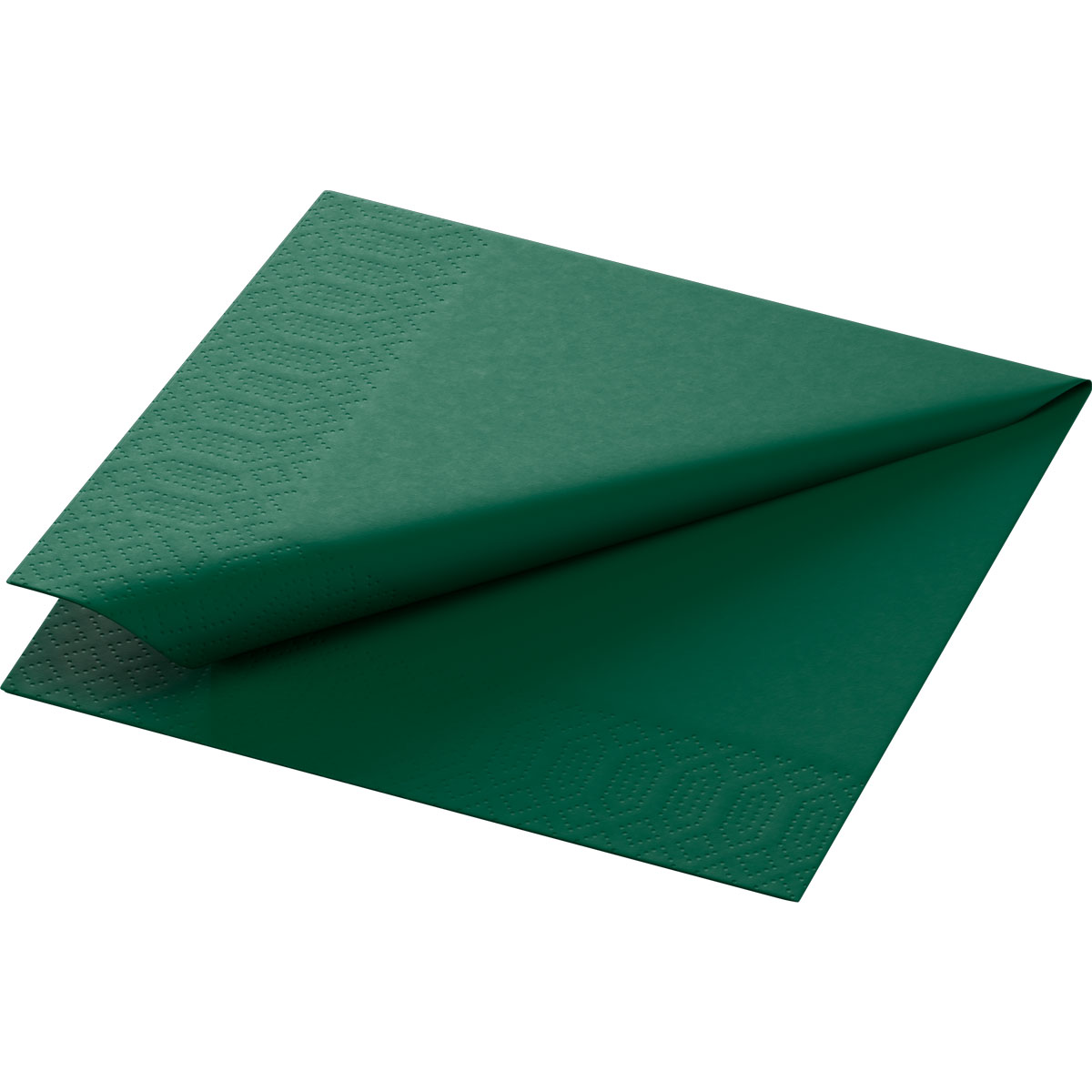 Duni Zelltuchservietten 24 x 24 cm 3-lagig 1/4 Falz jägergrün