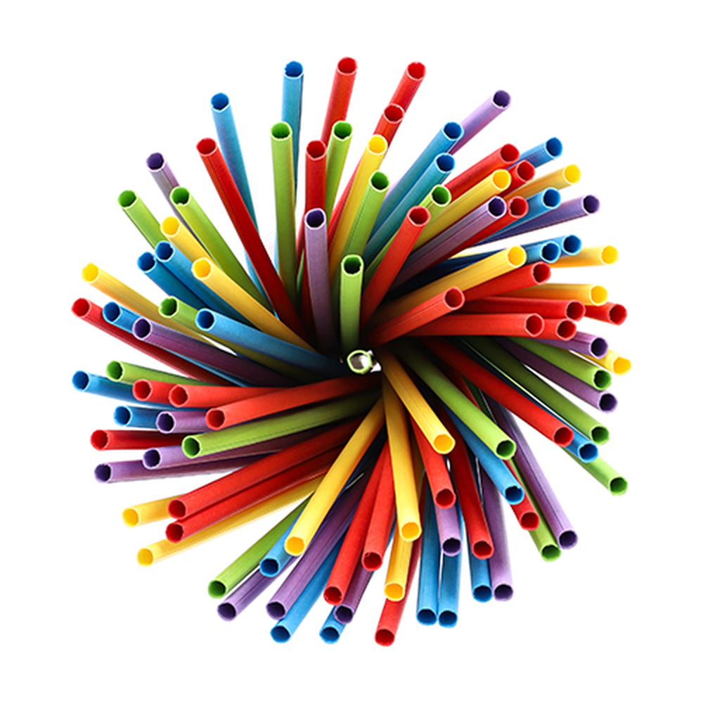 Papstar Trinkhalme, Papier Ø 6 mm · 20 cm farbig sortiert