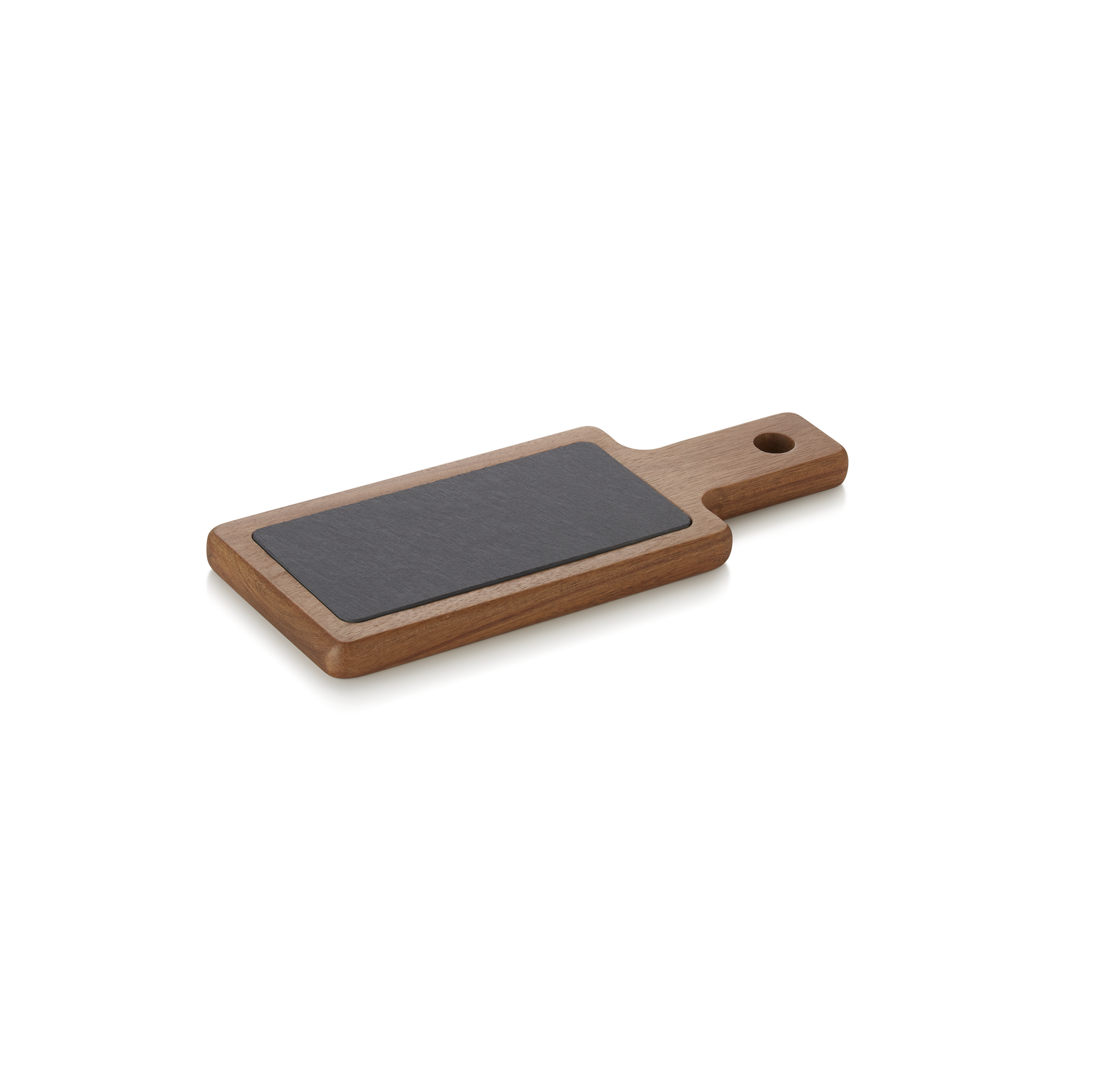 WAS Servierbrett SLATE & SERVE, 30 x 12 x 1,5 cm, Akazienholz, Schiefer