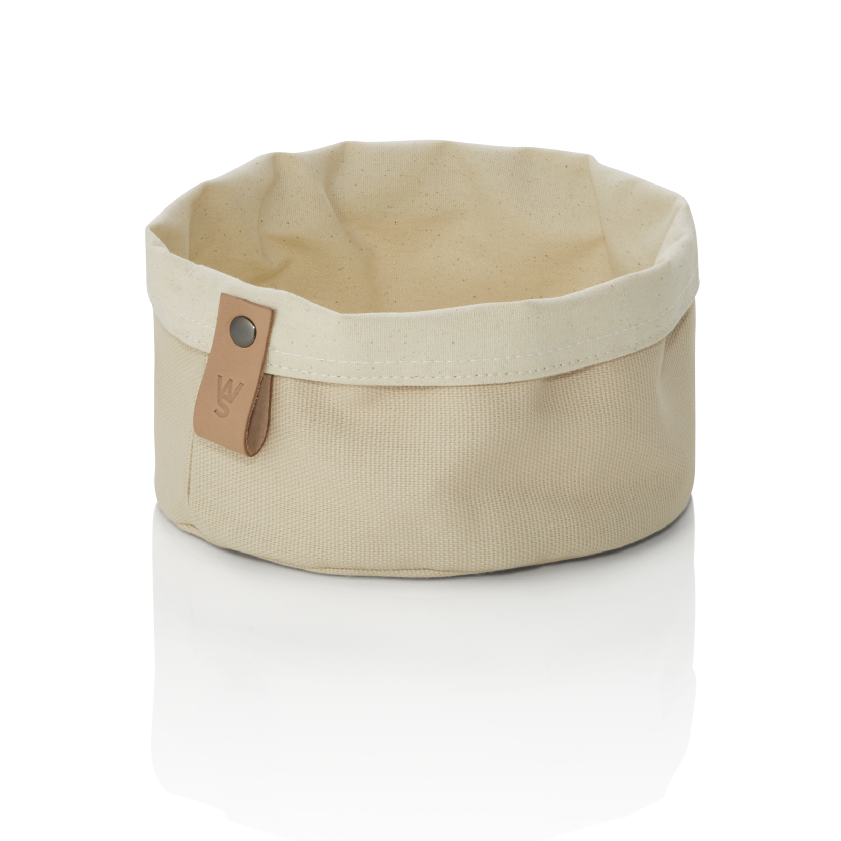 WAS Brottasche FLIP COTTON, Ø 17 cm, Höhe 10 cm, cream, Canvas