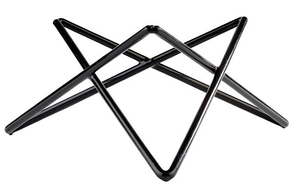 APS Buffet-Ständer -PRISMA- Ø 26 cm, H: 10,5 cm , Metall, schwarz ummantelt