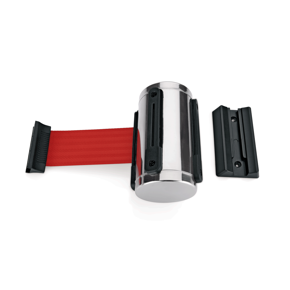 WAS Gurtband Highflex für Wandmontage, 3 m, rot, inkl. Wandhalter - Highfl