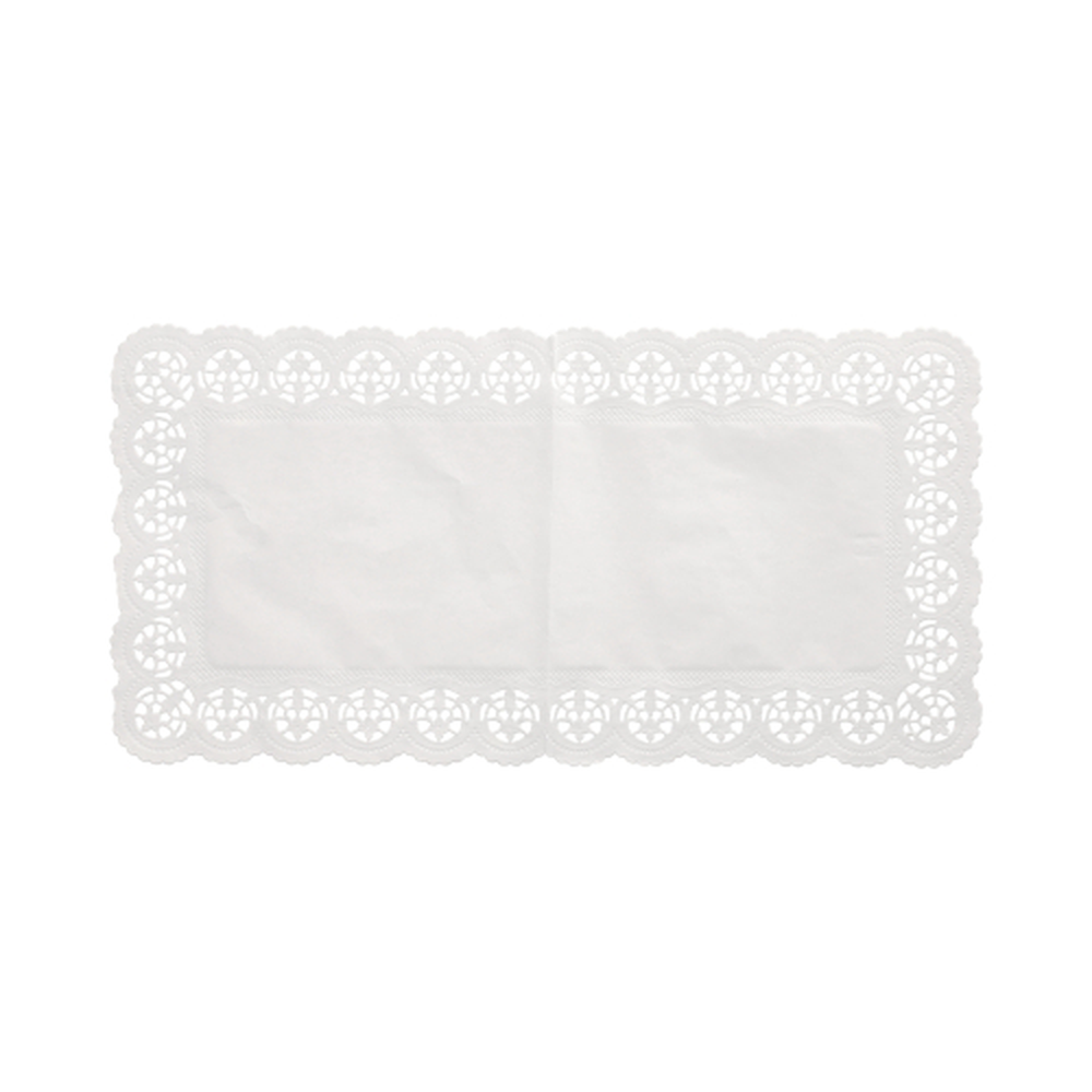 Papstar Spitzenpapiere eckig 40 cm x 20 cm weiss