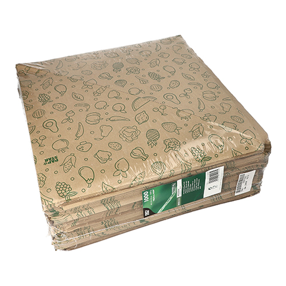 PAPSTAR Spitztüten, Kraftpapier 48 cm x 34 cm x 34 cm braun Fruits & Vegs