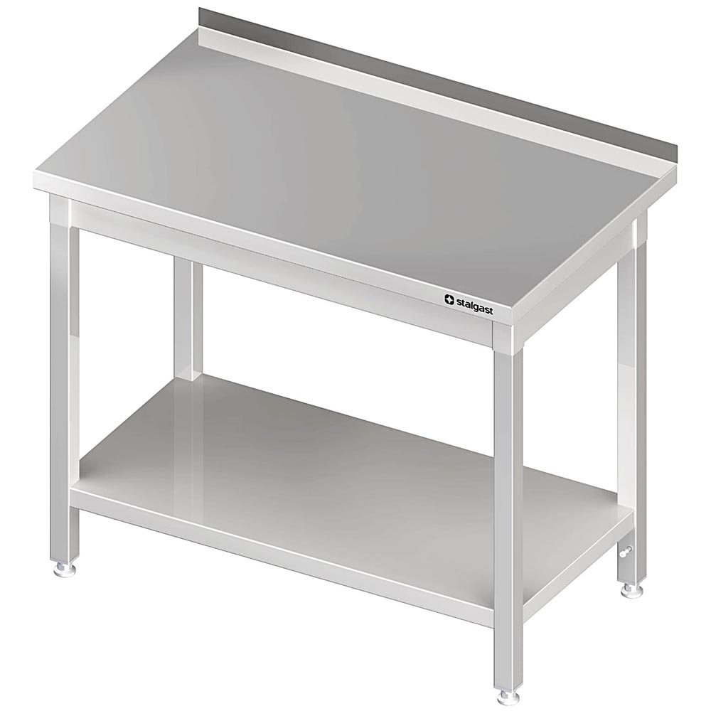 Stalgast Arbeitstisch mit Grundboden, 1400x700x850 mm, mit Aufkantung, verschwei