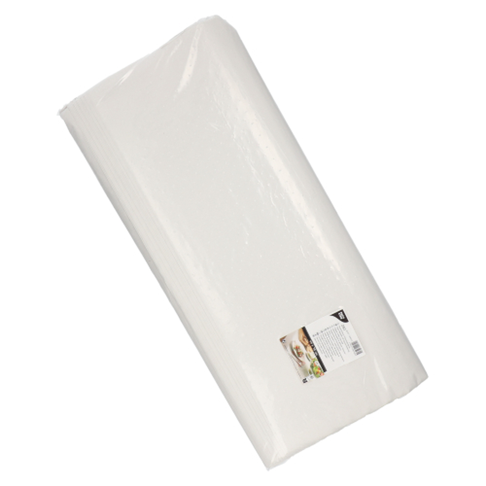 Papstar Blatt Papiertischtuch mit Damastprägung eckig 70 cm x 60 cm weiss