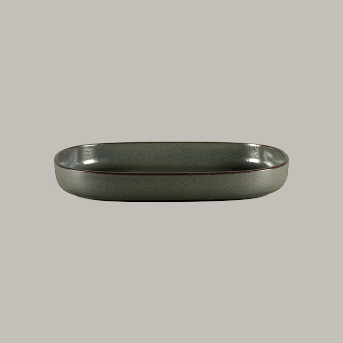 RAK Platte oval tief - caldera  Serie: Ease L 33.2 cm / W 23.2 cm / Ht. 4.5 cm /
