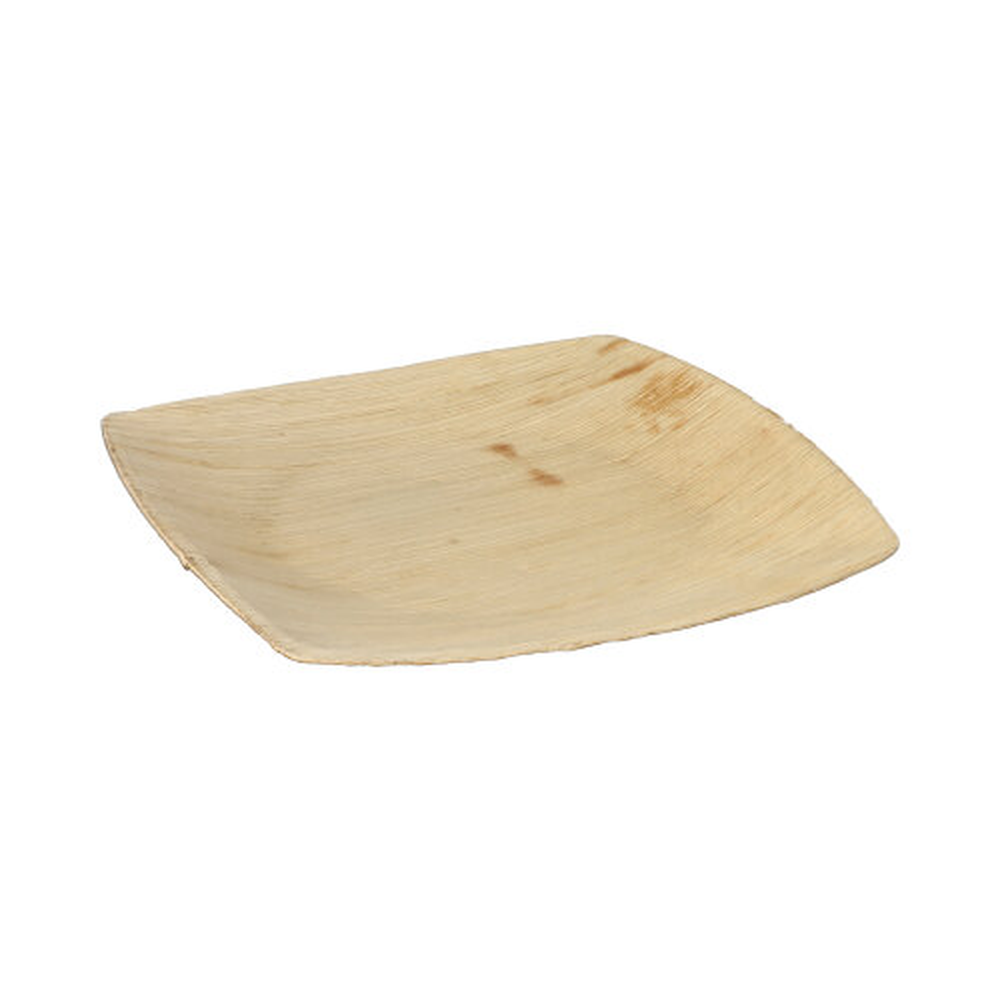 Papstar Teller, Palmblatt "pure" 20 cm x 20 cm natur "QUADRATO"